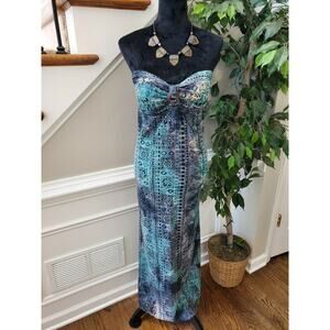 Women's Multicolor Floral Polyester Off Shoulder Long Casual Maxi Dress